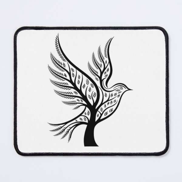 Item preview, Intricate Soaring Dove Silhouette Ornate Bird Peace designed and sold by NRcollections24.