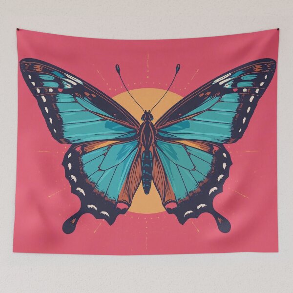 Artikelvorschau, Blauer Schmetterling entworfen und verkauft von Retro-Bloom.