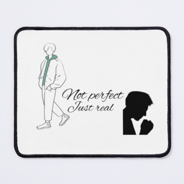 Item preview, Not Perfect Just Real - Minimalist Character Line Art Graphic designed and sold by Miheerala.