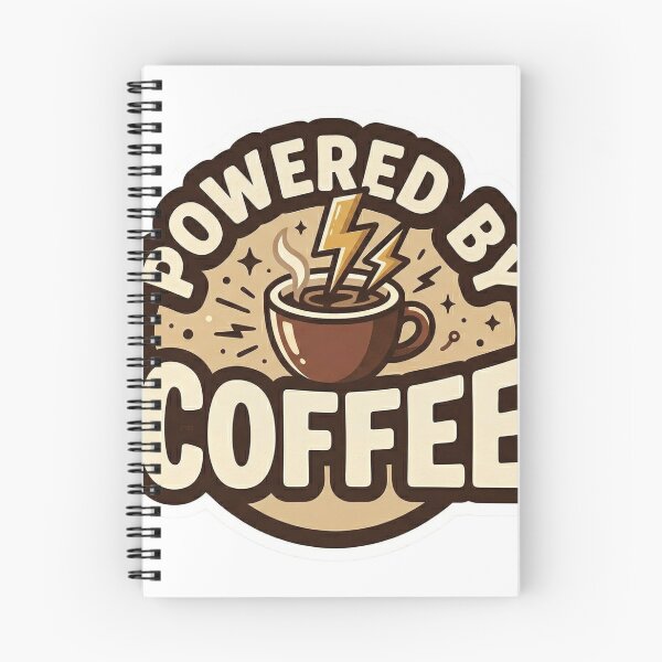 Item preview, Powered by Coffee Funny Retro Caffeine Energy Sticker designed and sold by WildSays.