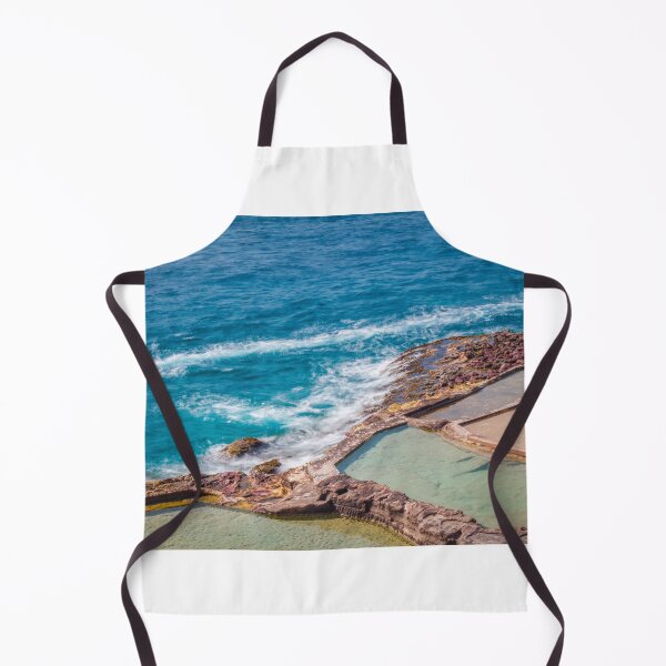 Item preview, Turquoise Ocean Waves Crashing Against Rocky Coast With Natural Rock Pools and Tidal Pools designed and sold by Nmallia.