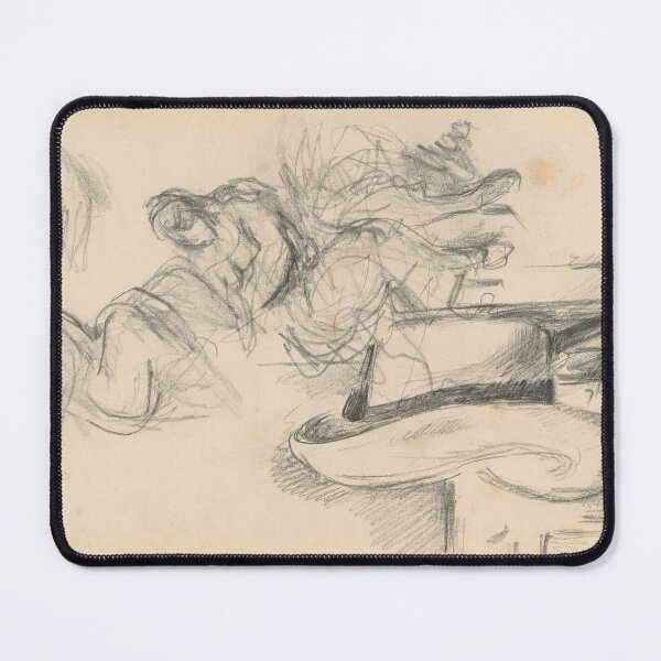 Item preview, Studies Including a Straw Hat by Paul Cézanne: Post Impressionist Figure Study designed and sold by artofuniverse.
