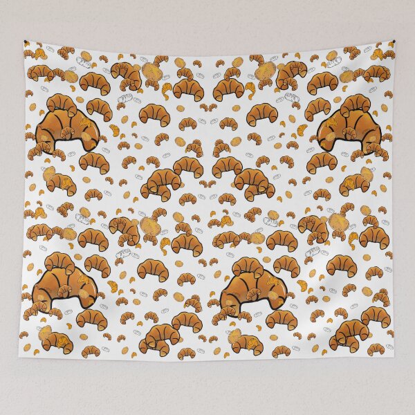 Item preview, Croissant Pattern – Cute French Bakery Pastry Aesthetic Design designed and sold by ForcePrint.