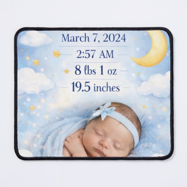 Item preview, Personalized Baby Birth Stats Poster – Custom Newborn Name Print – Birth Announcement Nursery Wall Art – Baby Girl Birth Details Poster designed and sold by ArtByKapil.
