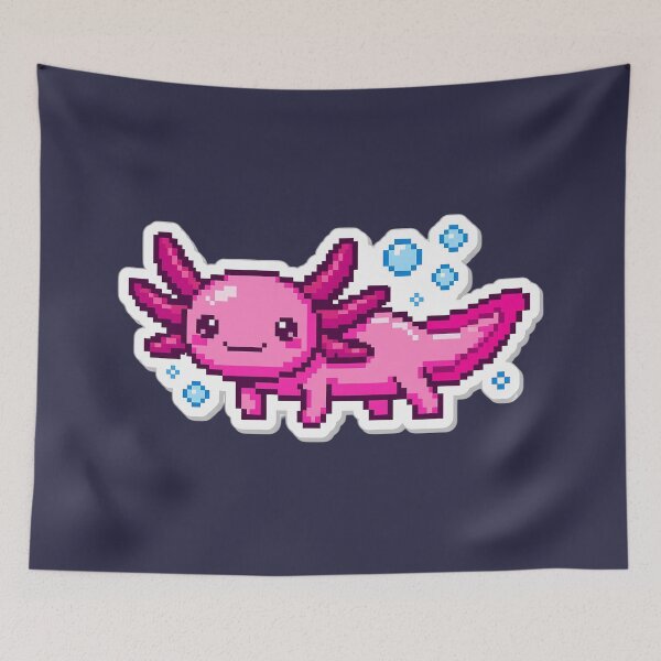 Item preview, Cute Kawaii Pixel Art Pink Axolotl Gamer designed and sold by PixelAlchemyHQ.