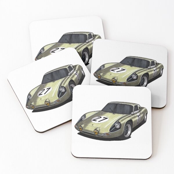 Item preview, Exclusive classic drawing legendary germany gray racing car 718 GTR Le Mans Coupe with flat air cooled engine designed and sold by Cars23.