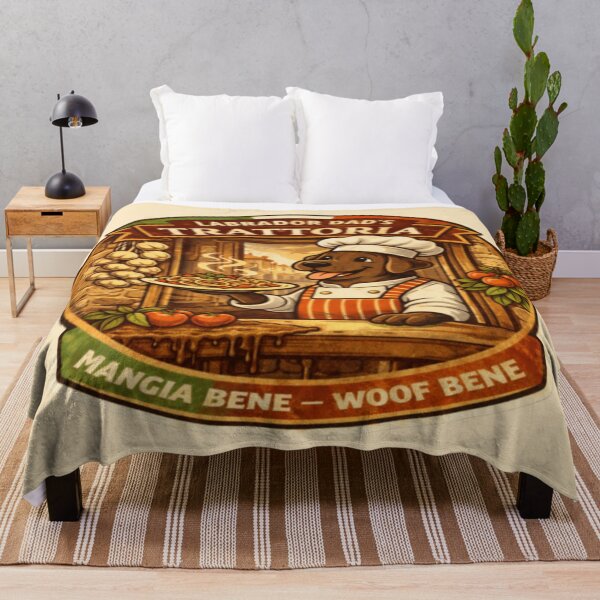 Item preview, Labrador Dad's Trattoria | Chocolate Lab Chef Vintage Badge | Mangia Bene Woof Bene Funny Dog Gift designed and sold by PawPrintCustom.
