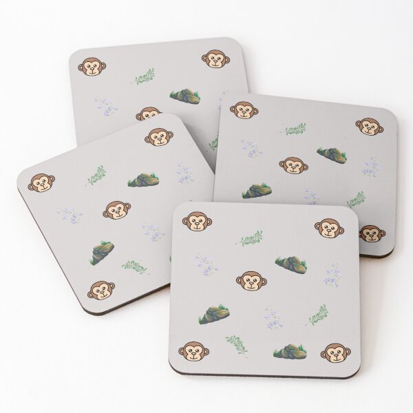 Item preview, Baby Monkey Rocks Flowers Plants Animal Stickers Prints Posters Wall Art Magnet Home Coffee Cup Decoration TShirt Stationary Notebook Magnet Hat Kitchen Work School Office Redbubble Shop designed and sold by Saritas Boutique Shop.