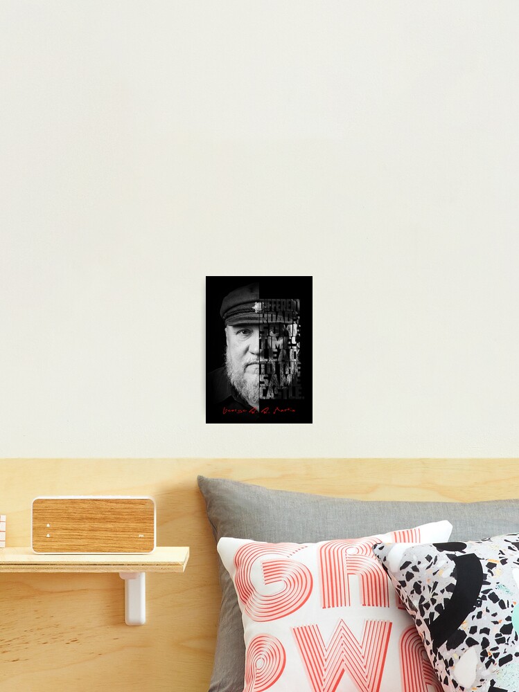 Thumbnail 2 of 3, Photographic Print, George R.R. Martin Split Face Quote Poster designed and sold by eneakelo777.