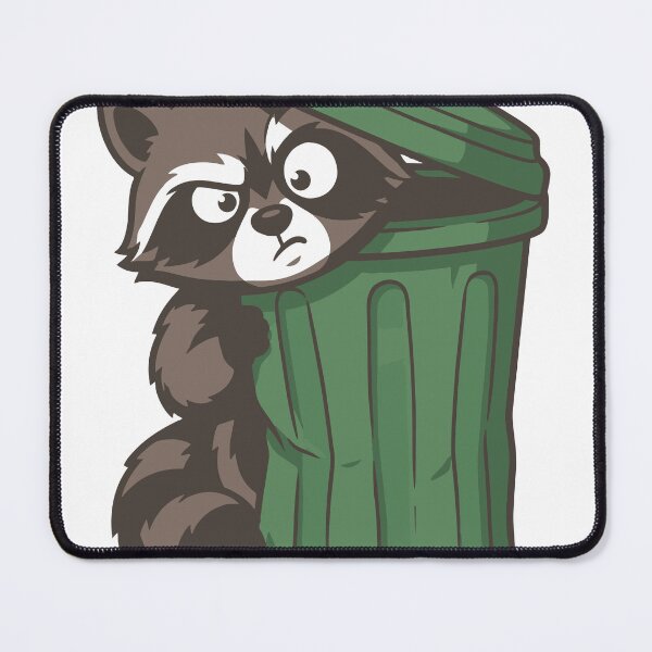 Item preview, A cautious raccoon carefully observing the world from behind a trash can. The design captures the funny and curious personality often associated with raccoons.1 designed and sold by Dejbar.