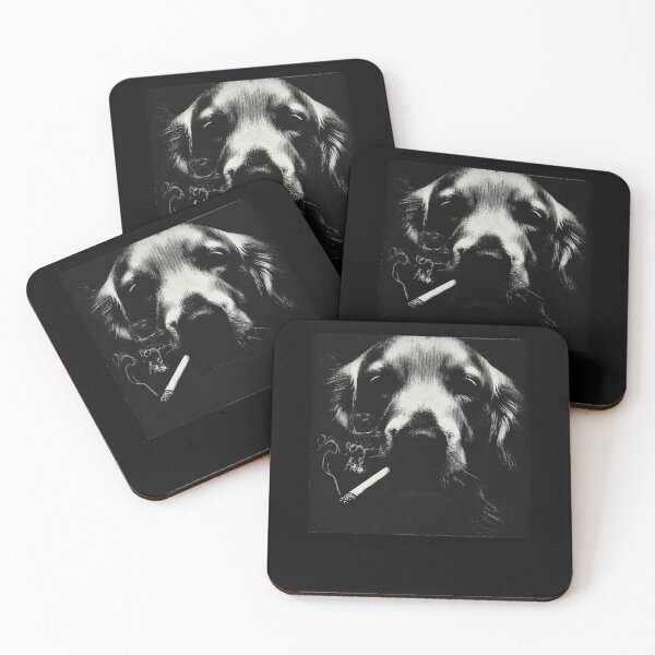 Item preview, Low Key Golden Retriever Smoking Dog designed and sold by k3rstman1.