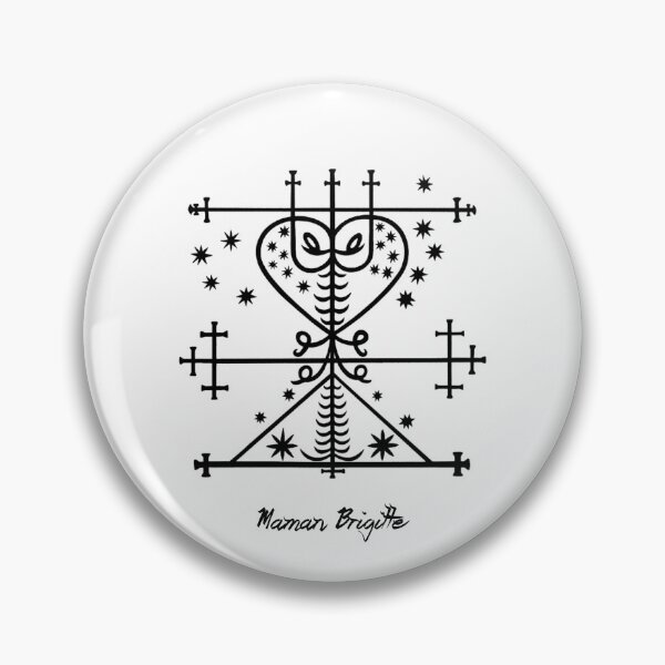 Item preview, Maman Brigitte Veve · Haitian Vodou Sacred Symbol - Calligraphy designed and sold by Atropa Parcae.