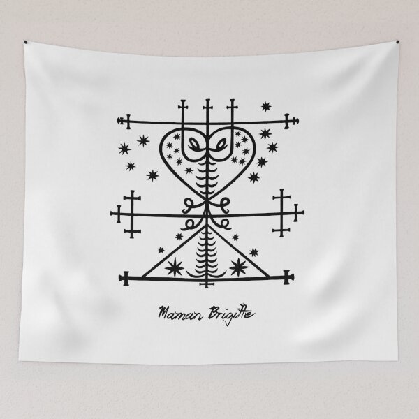 Item preview, Maman Brigitte Veve · Haitian Vodou Sacred Symbol - Calligraphy designed and sold by Atropa Parcae.