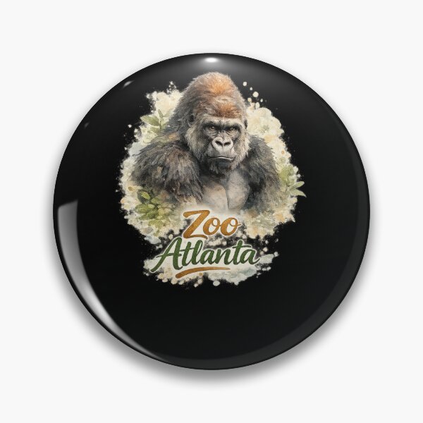 Item preview, Zoo Atlanta Gorilla – Watercolor Western Lowland Gorilla Illustration designed and sold by EuropeanPrints.