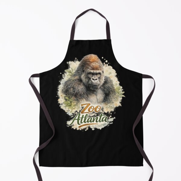 Item preview, Zoo Atlanta Gorilla – Watercolor Western Lowland Gorilla Illustration designed and sold by EuropeanPrints.