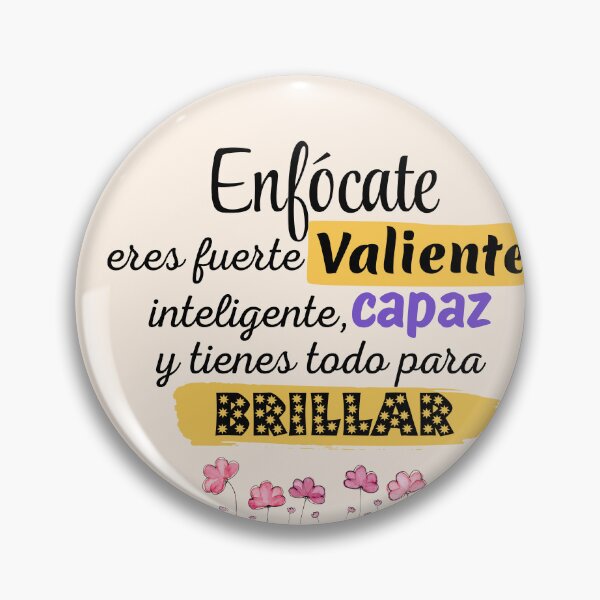Item preview, Inspirational Spanish Quote: Strong, Brave, and Bright designed and sold by Nubesss.