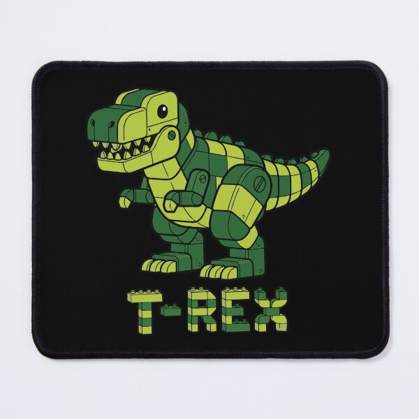 Item preview, Cute Blocky T-Rex - Rounded Rectangle Dino Patch designed and sold by Mdozet.