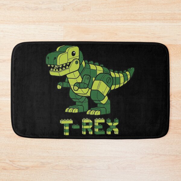 Item preview, Cute Blocky T-Rex - Rounded Rectangle Dino Patch designed and sold by Mdozet.