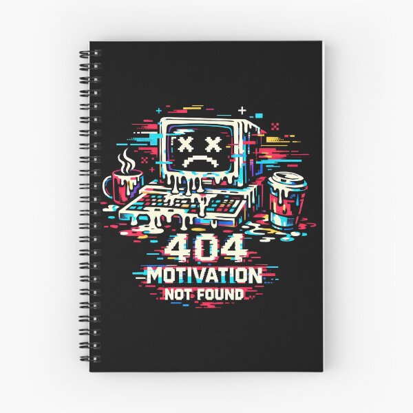 Item preview, 404 Motivation Not Found Glitch Art and Developer Humor designed and sold by SplashTastic.