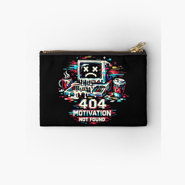 Item preview, 404 Motivation Not Found Glitch Art and Developer Humor designed and sold by SplashTastic.