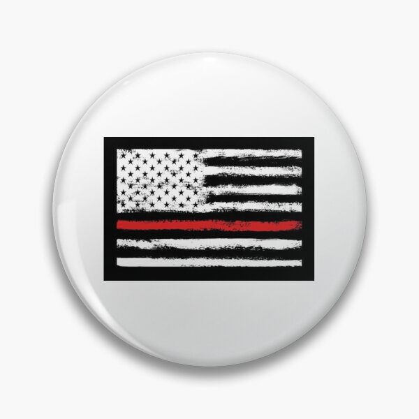 Item preview, Distressed thin red line American firefighter flag logo designed and sold by Westwoods Apparel .