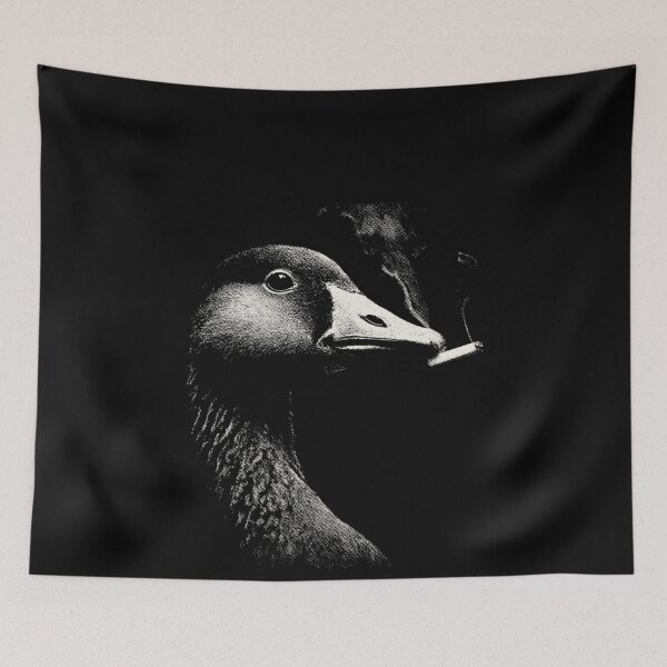 Item preview, Rebellious Goose Smoking Cigarette Black White designed and sold by k3rstman1.