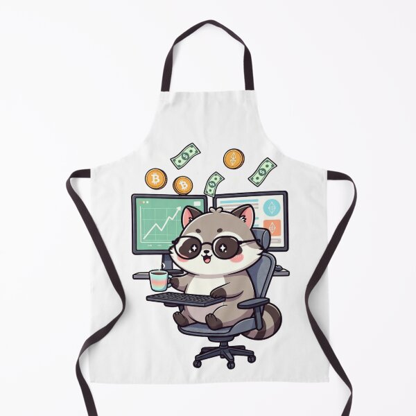 Item preview, Cute Crypto Trader Raccoon – Bitcoin & Ethereum Work From Home Design designed and sold by ZYNORAworld.