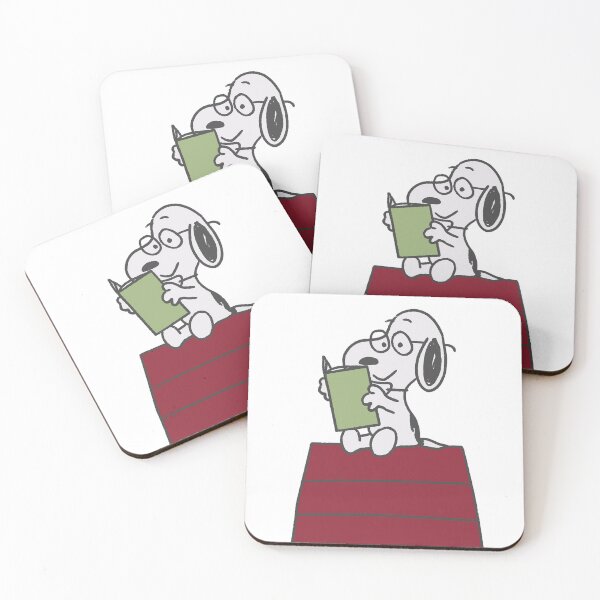 Item preview, snoopy reading a book designed and sold by liveawhimsylife.