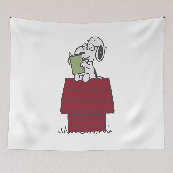 Item preview, snoopy reading a book designed and sold by liveawhimsylife.