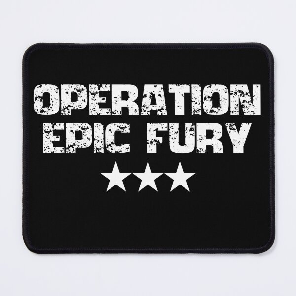 Item preview, Operation Epic Fury Distressed Military Style Typography designed and sold by Vision Crafted.
