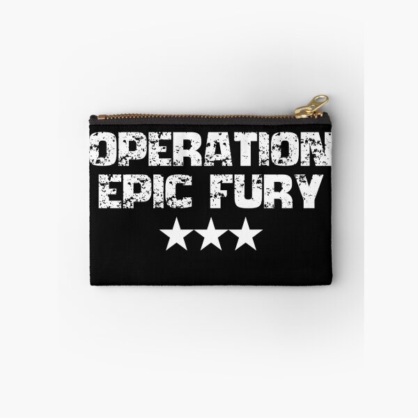 Item preview, Operation Epic Fury Distressed Military Style Typography designed and sold by Vision Crafted.