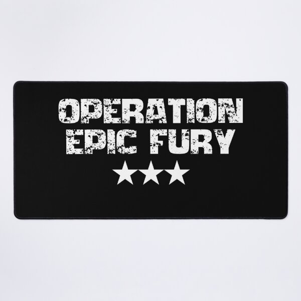 Item preview, Operation Epic Fury Distressed Military Style Typography designed and sold by Vision Crafted.