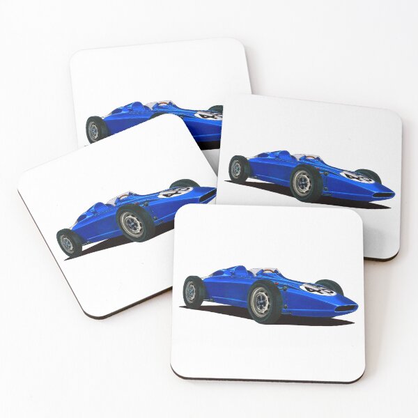 Item preview, Exclusive drawing legendary germany blue grand prix racing car 718 monoposto with flat air cooled engine designed and sold by Cars23.