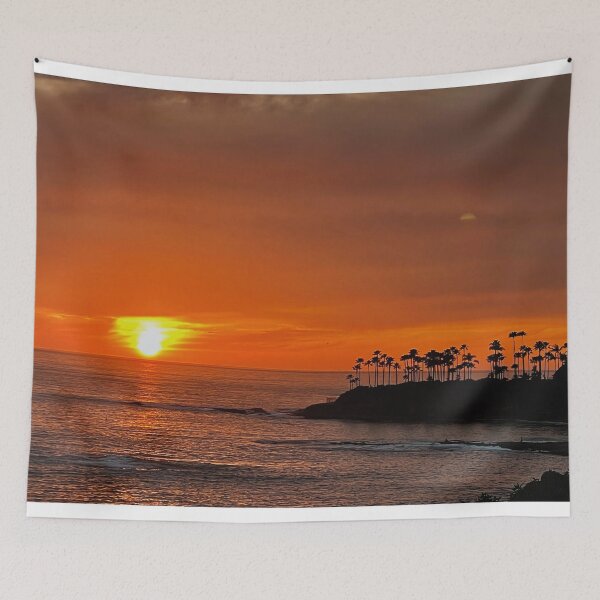 Item preview, "Golden Hour Silhouette" – Tropical Coastal Sunset Photography designed and sold by Beautifully Blessed.