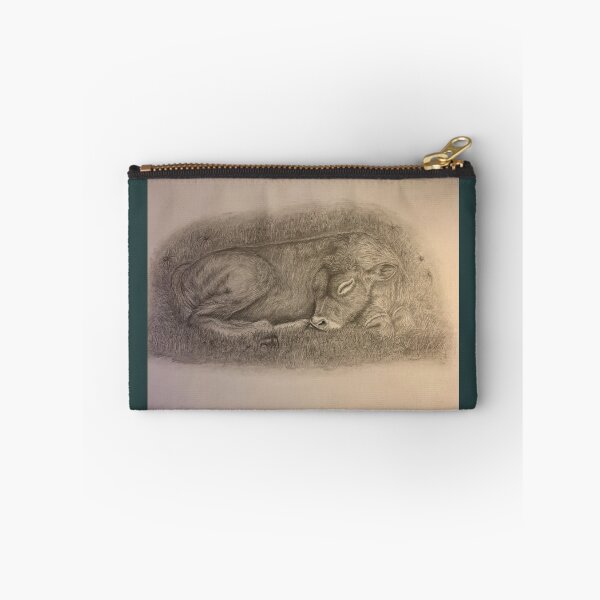 Item preview, Calf sleeping graphite drawing designed and sold by BirdsandMoreArt.