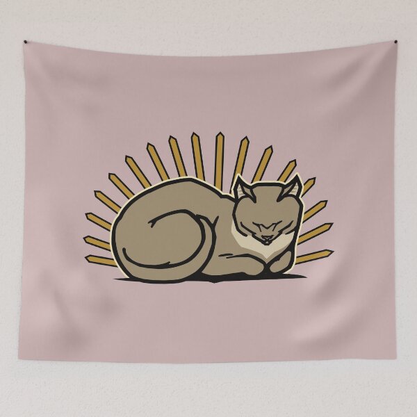 Item preview, The Eternal Nap: A Holy Cat Emblem designed and sold by knappidesign.
