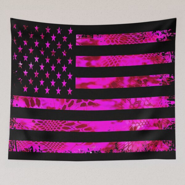 Item preview, Pink Camo American Flag designed and sold by artistwill.