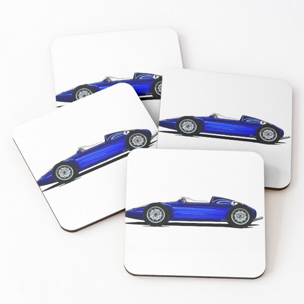 Item preview, Exclusive drawing legendary blue grand prix racing car 718 monoposto with flat air cooled engine designed and sold by Cars23.