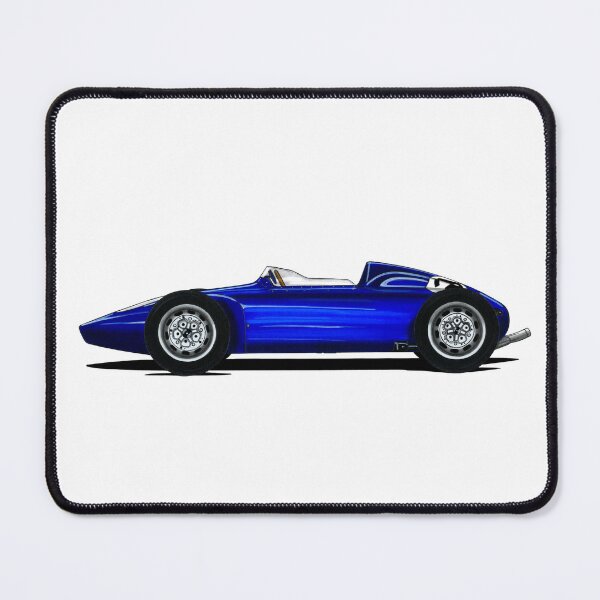 Item preview, Exclusive drawing legendary blue grand prix racing car 718 monoposto with flat air cooled engine designed and sold by Cars23.