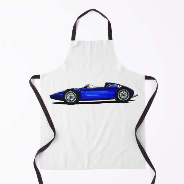 Item preview, Exclusive drawing legendary blue grand prix racing car 718 monoposto with flat air cooled engine designed and sold by Cars23.