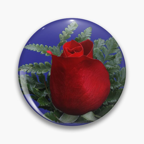 Item preview, Red Rosebud With Fern Leaves designed and sold by Armadillo222.