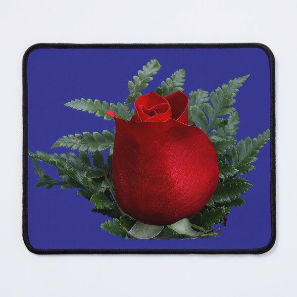 Item preview, Red Rosebud With Fern Leaves designed and sold by Armadillo222.