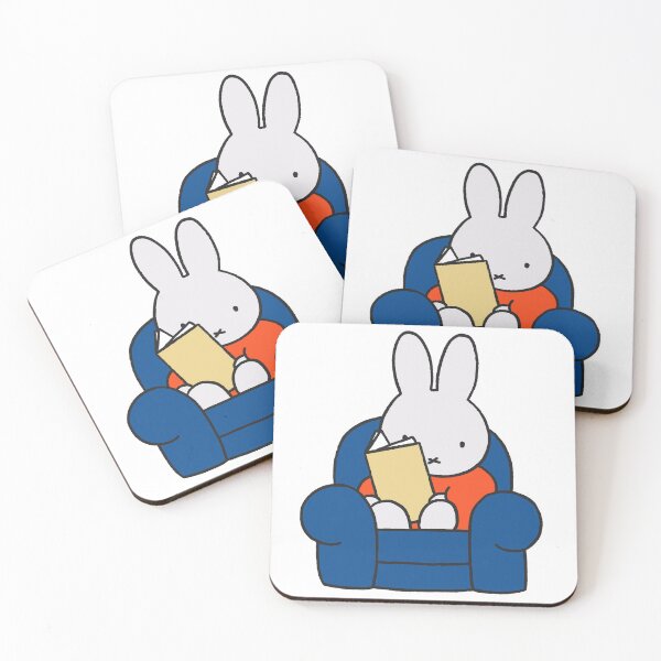Item preview, miffy reading a book designed and sold by liveawhimsylife.