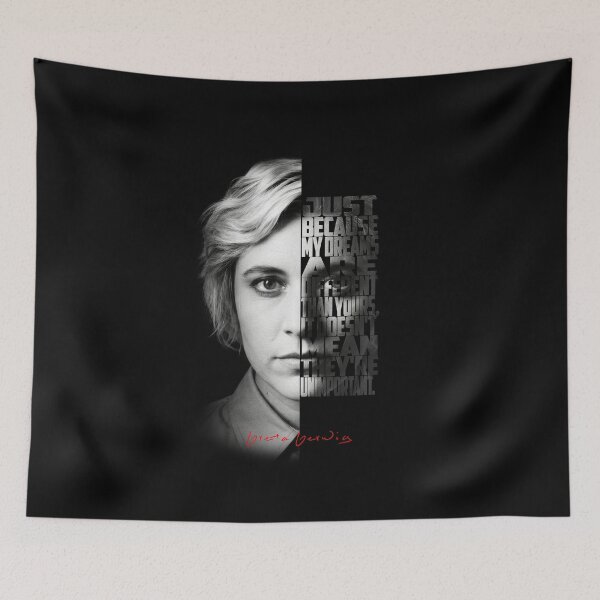 Item preview, Greta Gerwig Split Face Quote Poster designed and sold by Enea Kelo.