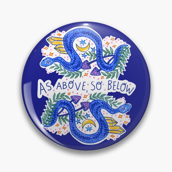 Item preview, As Above So Below: Mystical Blue Snakes & Crystals designed and sold by Lienzo Cósmico.