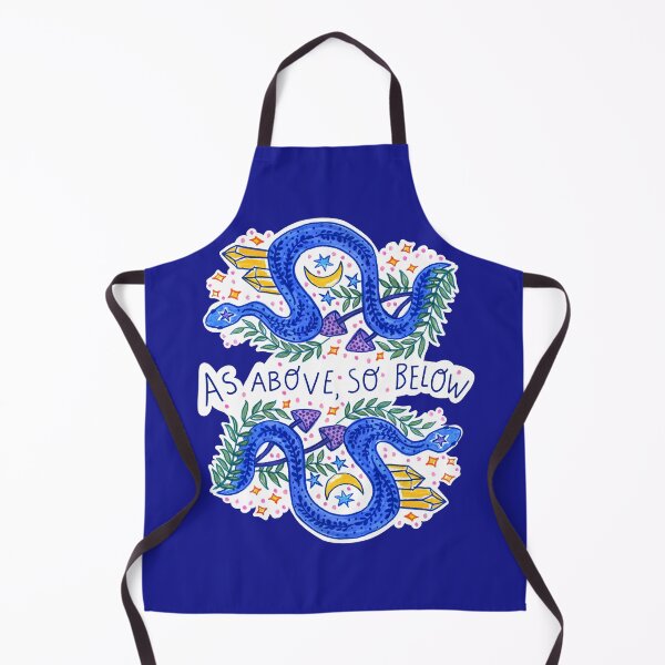 Item preview, As Above So Below: Mystical Blue Snakes & Crystals designed and sold by Lienzo Cósmico.