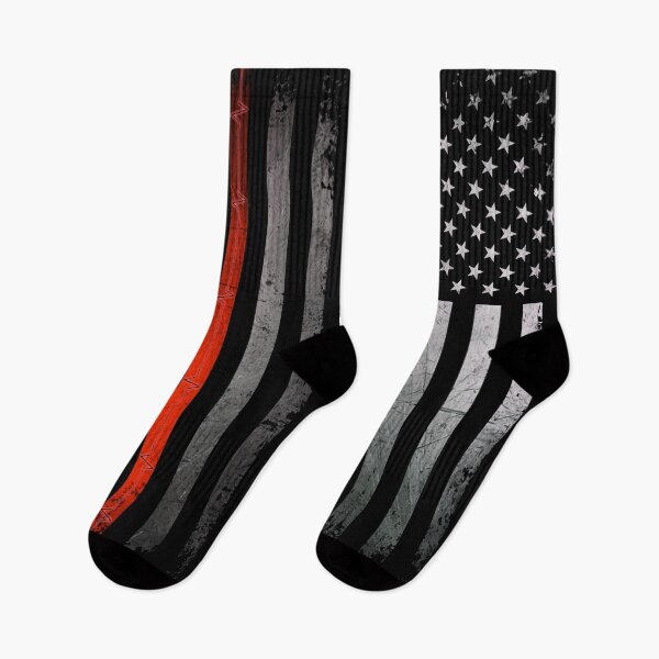 Item preview, Thin Red Line Grunge EKG American Flag designed and sold by artistwill.