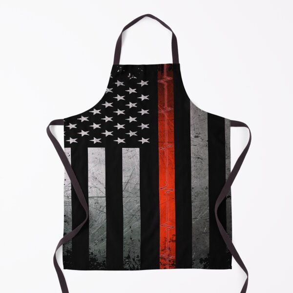 Item preview, Thin Red Line Grunge EKG American Flag designed and sold by artistwill.