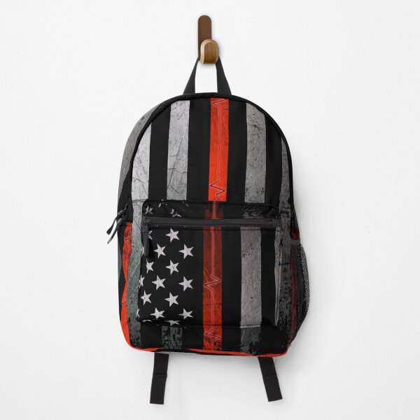Item preview, Thin Red Line Grunge EKG American Flag designed and sold by artistwill.