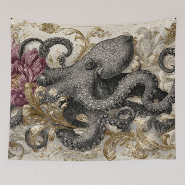 Item preview, Octopus with floral patterns designed and sold by anytka.